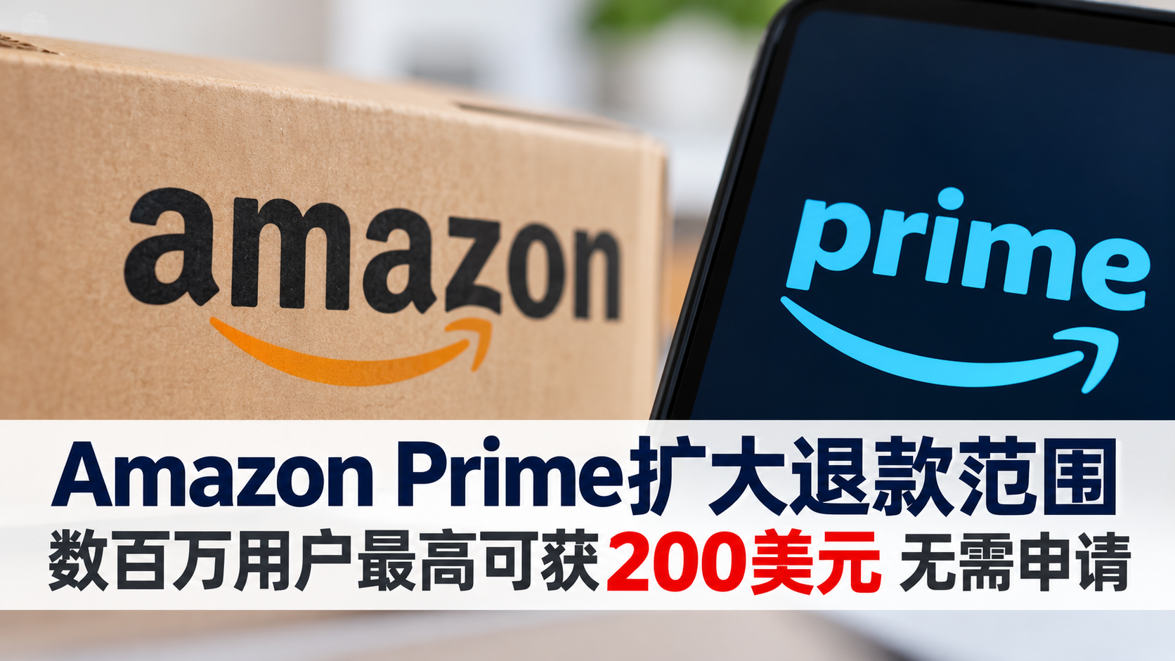 Amazon Prime扩大退款范围  数百万用户无需申请最高可获200美元